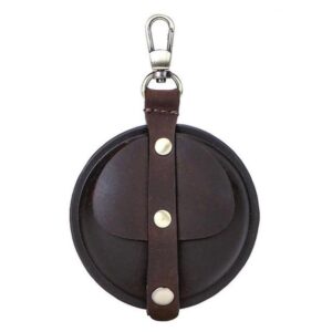 Custodia Rotonda in Pelle per Orologio da Tasca