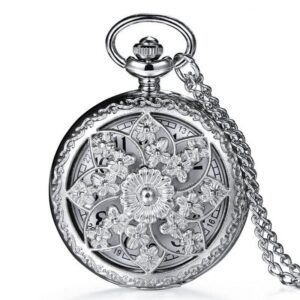 Orologio da tasca da donna a forma di fiore