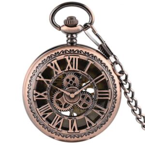 Orologio da Taschino Steampunk Rame Rosso