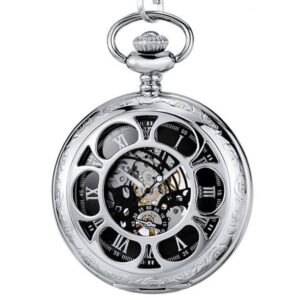 Orologio da tasca meccanico a fiore romano
