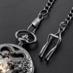 Catena per orologio da taschino in acciaio a maglie ovali