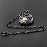 Catena per orologio da taschino in acciaio a maglie ovali
