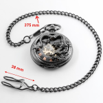 Catena per orologio da taschino in acciaio a maglie ovali