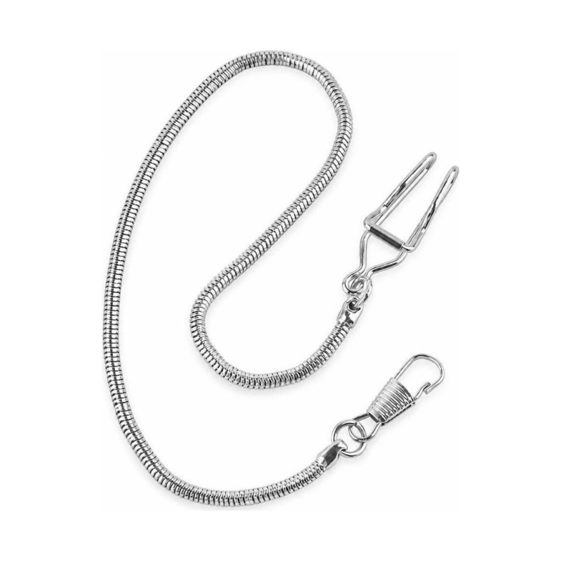 Catena vintage in acciaio inox per orologio da taschino