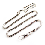 Catena vintage in acciaio inox per orologio da taschino
