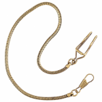 Catena vintage in acciaio inox per orologio da taschino — Bronzo dorato