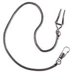 Catena vintage in acciaio inox per orologio da taschino — Grigio argentato