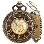 Orologio cipolla vintage meccanico con numeri romani — Bronzo
