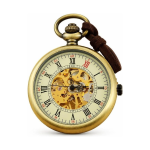 Orologio da tasca a quadrante aperto con numeri romani