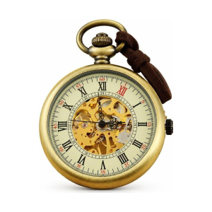 Orologio da tasca a quadrante aperto con numeri romani