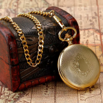 Orologio da tasca automatico dorato con numeri romani