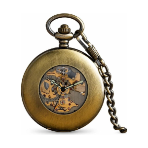 Orologio da tasca automatico scheletrato in lega