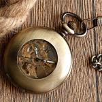 Orologio da tasca automatico scheletrato in lega