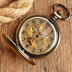 Orologio da tasca automatico scheletrato in lega