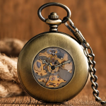 Orologio da tasca automatico scheletrato in lega