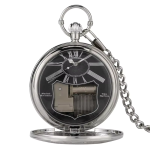 Orologio da tasca con carillon al quarzo argentato