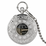 Orologio da tasca con carillon al quarzo argentato