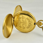 Orologio da tasca double hunter in rame con fase lunare