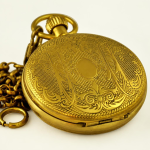 Orologio da tasca Double Hunter in rame con fiori