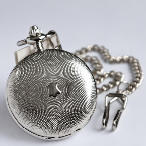 Orologio da tasca Double Hunter meccanico argentato