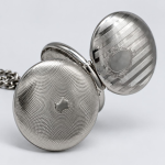 Orologio da tasca Double Hunter meccanico argentato