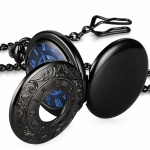 Orologio da tasca Double Hunter meccanico nero