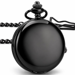 Orologio da tasca Double Hunter meccanico nero