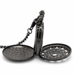 Orologio da tasca Double Hunter steampunk nero