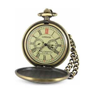Orologio da tasca meccanico con cervo