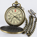 Orologio da tasca meccanico con cervo