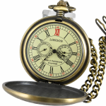 Orologio da tasca meccanico con cervo