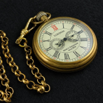Orologio da tasca meccanico con numeri romani in rame