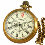 Orologio da tasca meccanico con numeri romani in rame