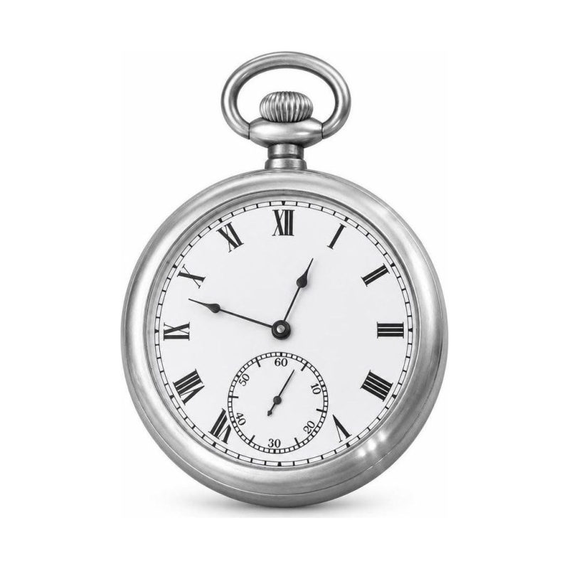 Orologio da tasca meccanico in acciaio inox