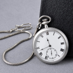 Orologio da tasca meccanico in acciaio inox