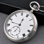 Orologio da tasca meccanico in acciaio inox
