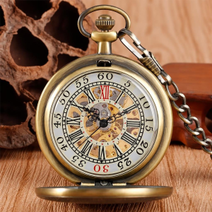Orologio da tasca meccanico inciso