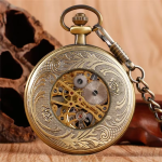Orologio da tasca meccanico inciso