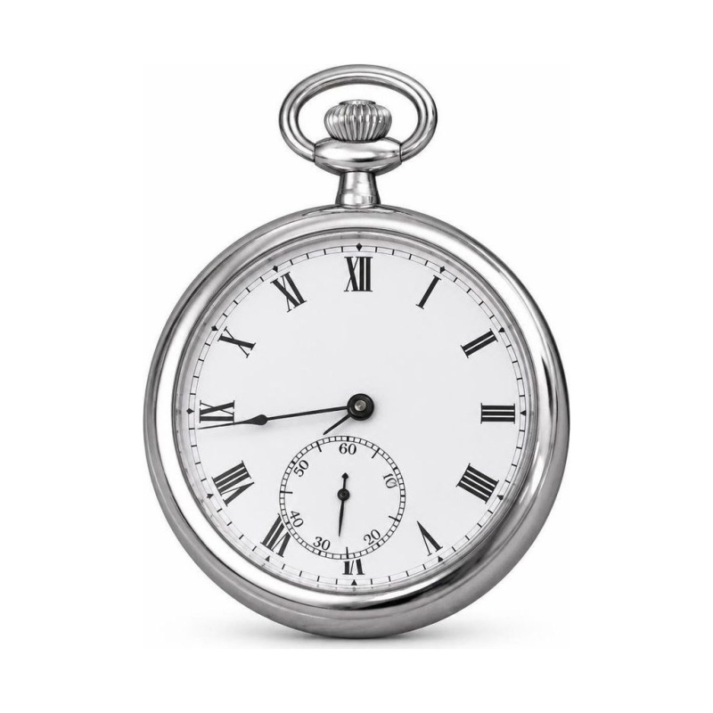 Orologio da tasca meccanico VIGOROSO in acciaio