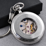 Orologio da tasca meccanico VIGOROSO in acciaio