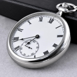 Orologio da tasca meccanico VIGOROSO in acciaio