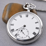 Orologio da tasca meccanico VIGOROSO in acciaio