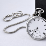 Orologio da tasca meccanico VIGOROSO in acciaio