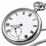 Orologio da tasca meccanico VIGOROSO in acciaio
