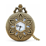 Orologio da tasca quartz vintage con decoro floreale