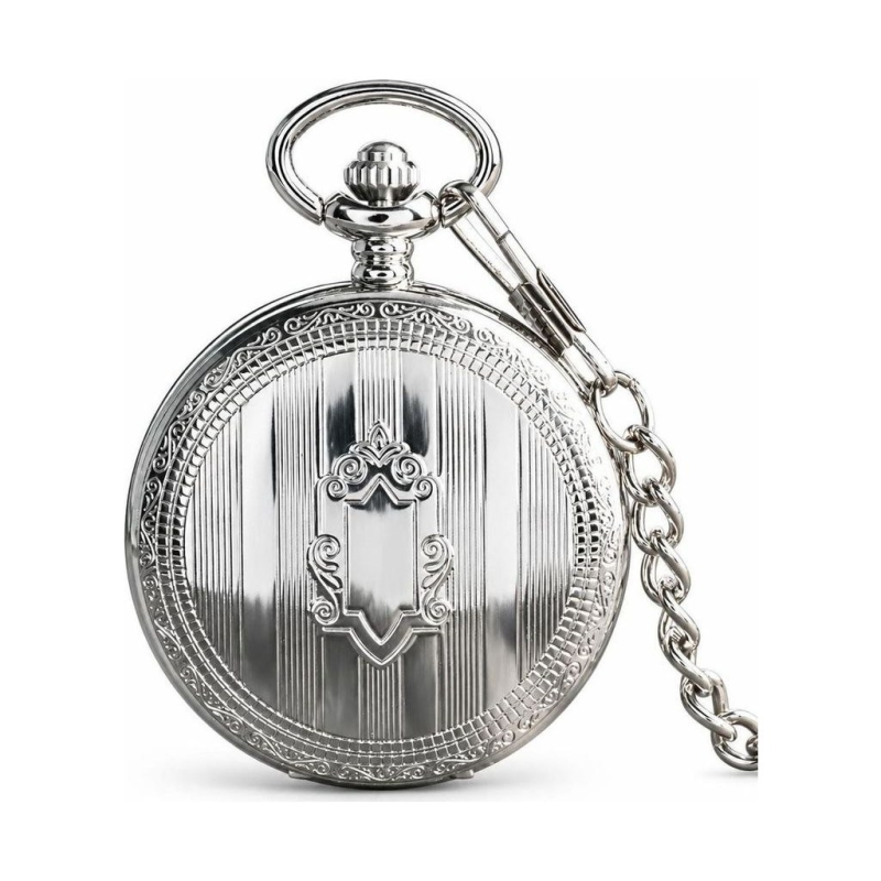 Orologio da tasca scheletrato automatico con catena