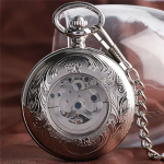 Orologio da tasca scheletrato automatico con catena