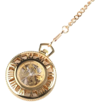 Orologio da tasca scheletrato automatico dorato