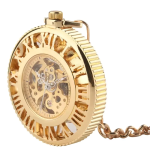 Orologio da tasca scheletrato automatico dorato