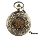 Orologio da tasca scheletrato con aquila in volo